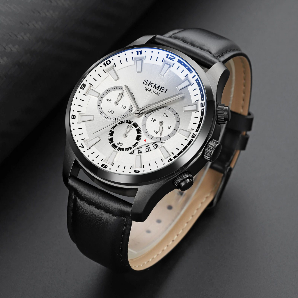 SKMEI 1994 Jam Tangan Pria Analog Model Classic Tali PU Leather WATCHKITE WKOS