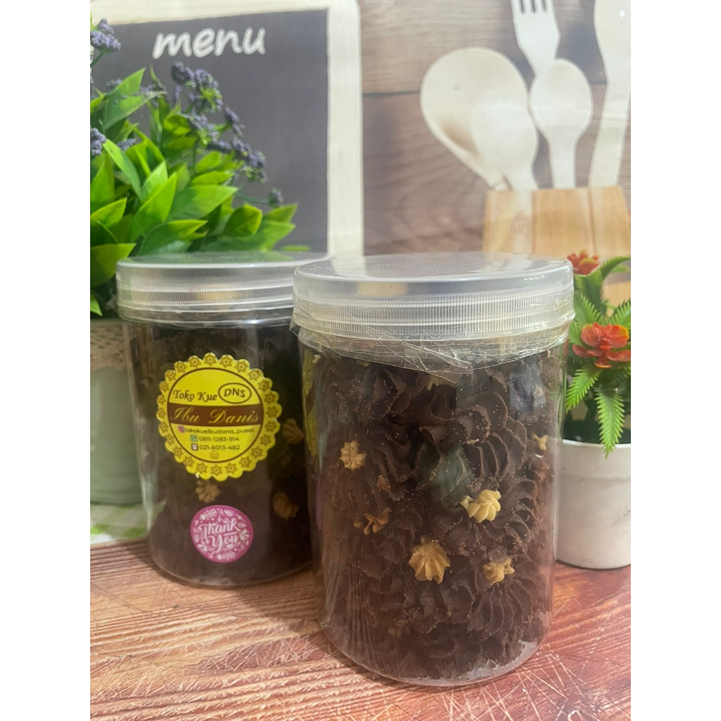 Kue Semprit Cokelat Homemade / Kue Lebaran / Semprit Toples Tabung