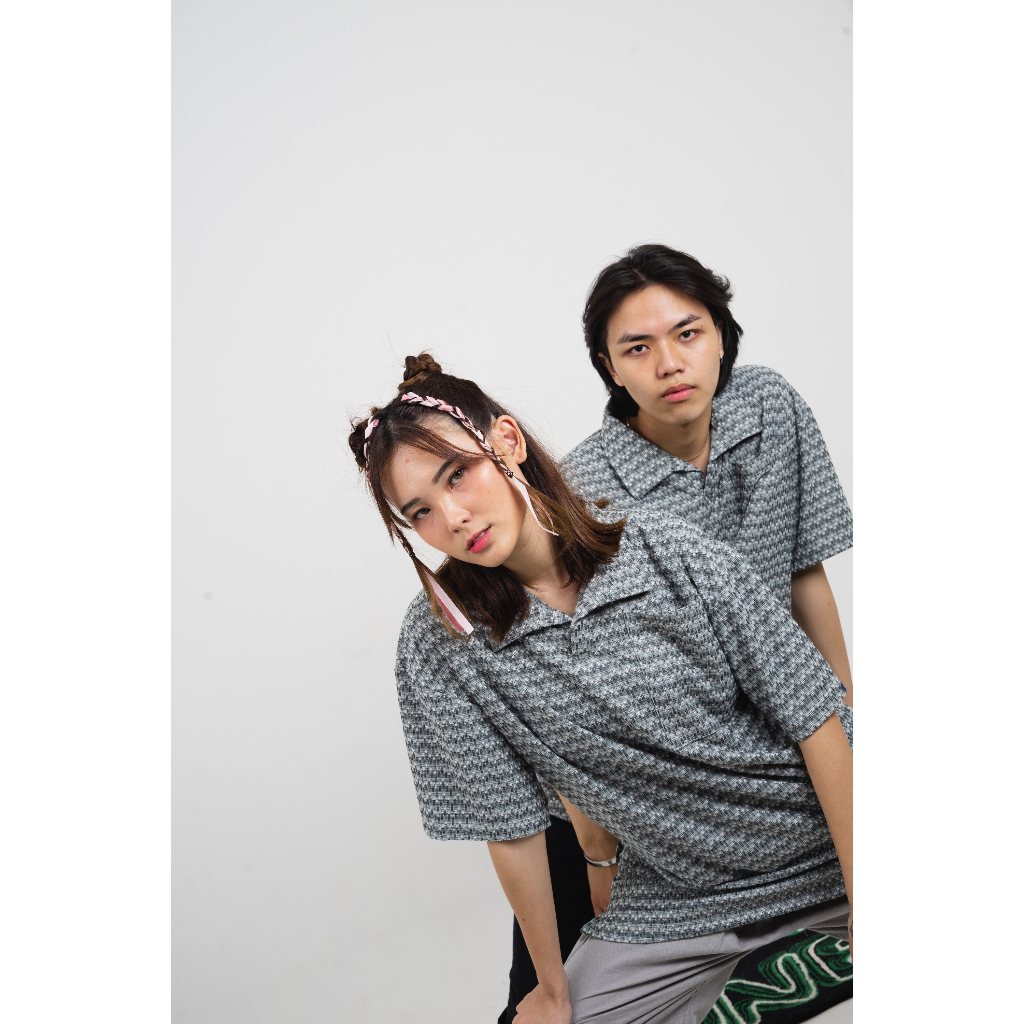 JAVAJONES Oversized Polo Knit Kei Northen Droplet | Kaos Rajut Pria Wanita