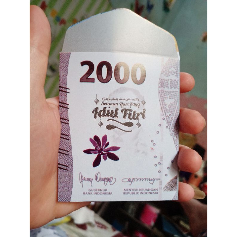 

amplop lebaran edisi uang viral isi 10