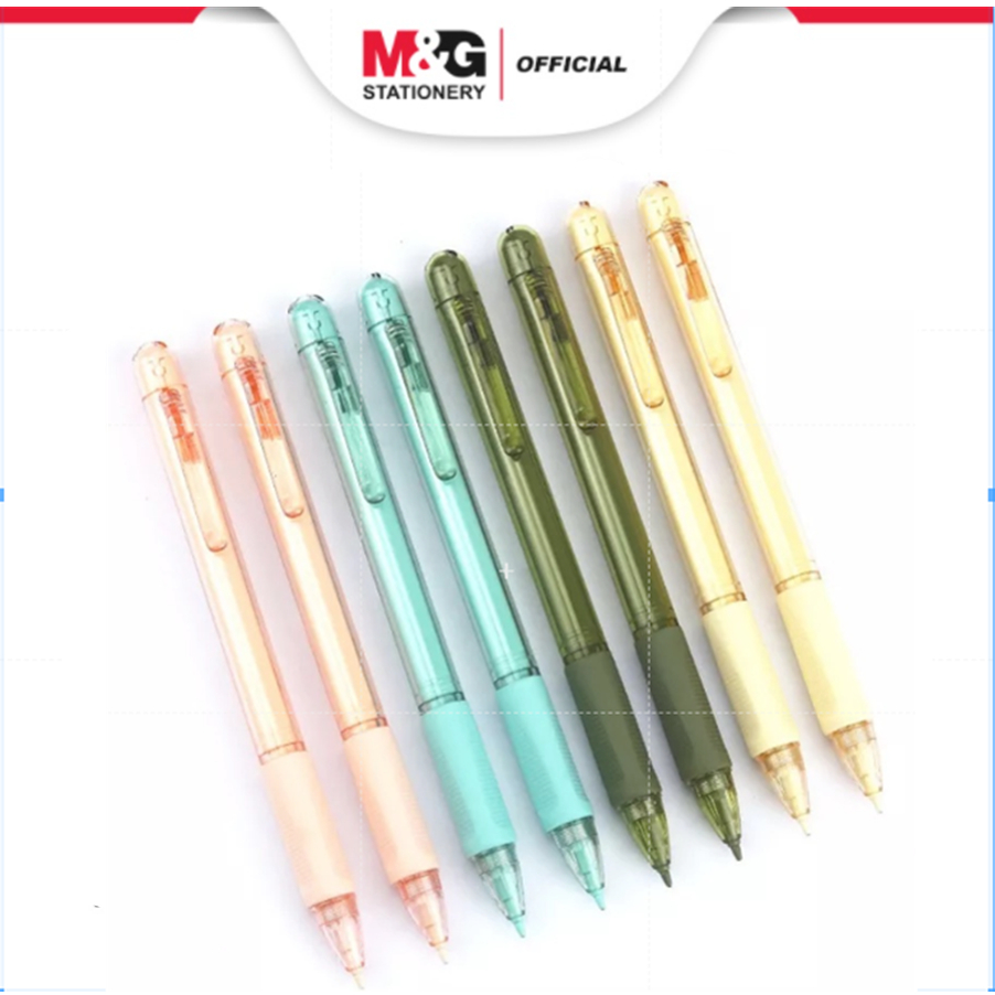 

M&G Automatic Mechanical pencil 0.5mm Pensil Mekanik 0.5 mm warna pastel pink biru hijau kuning