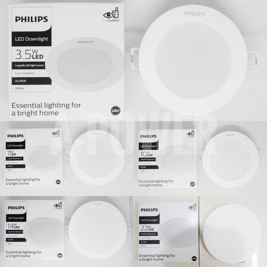 Philips - Downlight LED Eridani 3.5W, 7W, 10W, 14W, 22W (Kuning)