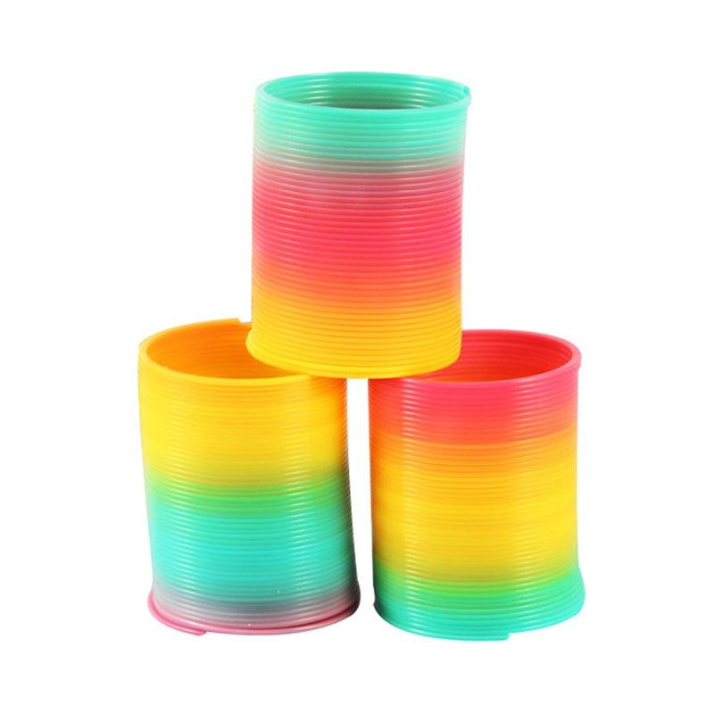 Slinky Pir Mainan Anak Magic Spring Slinky Spring Pelangi / Per Pegas Spiral Rainbow Magic Spring / Mainan Ulir / Mainan Pir Rainbow