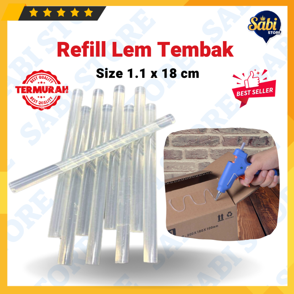 

Refill Pistol Lem Tembak Hot Glue Stick 11x180 mm (1 PCS)