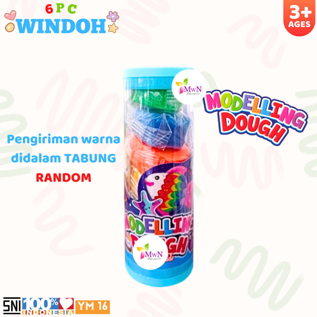 Mwn Mainan Windoh Modelling Dough isi 6pcs YM16