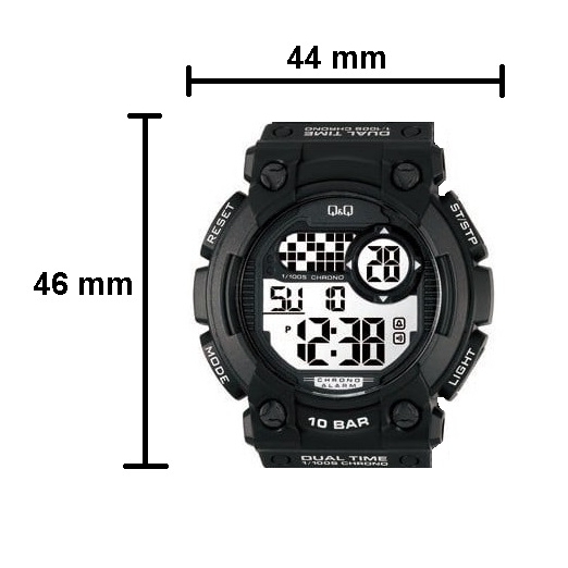 Jam Tangan Pria Casual Sporty Rubber Digital Original Q&amp;Q QnQ QQ M141 M141J Series