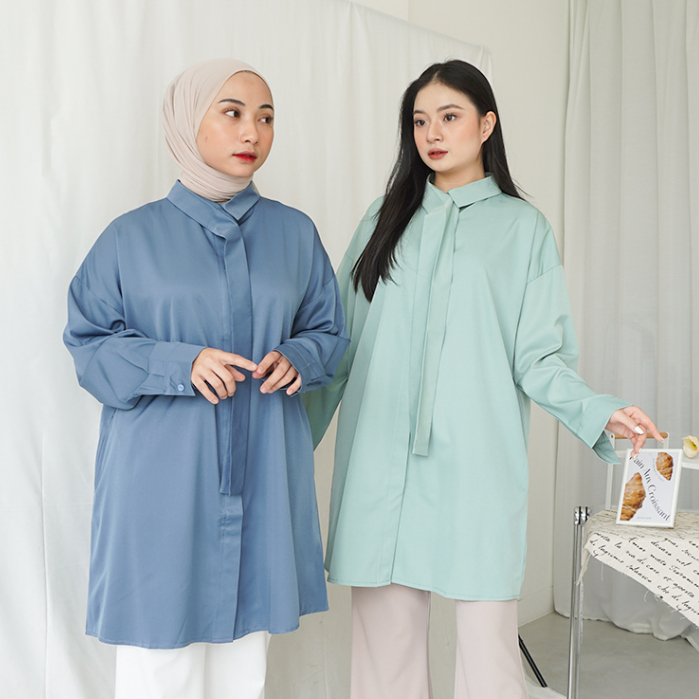 Orla Midi Dress/Tunik B5010127 by Sonia Basic Tunik Premium Wanita / Tunik Midi Polos Wanita
