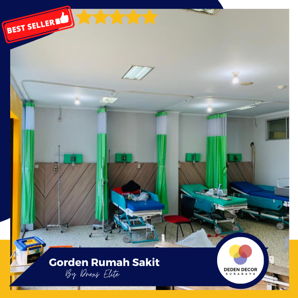 Tirai Rumah Sakit PVC / Tirai Sekat Ruangan Gorden RS Anti Bakteri