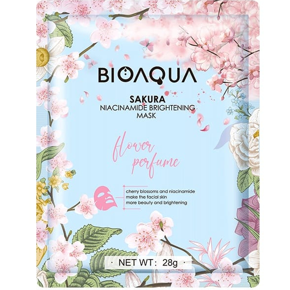 BIOAQUA Sheet Mask Flowers 28gr - Masker Wajah Bio Aqua - BPOM -all varian