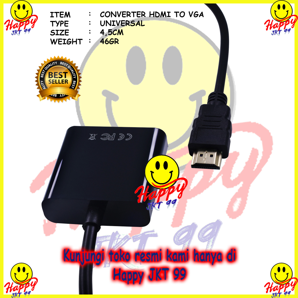 KONVERTER CONVERTER HDMI TO VGA  KABEL HDMI TO VGA