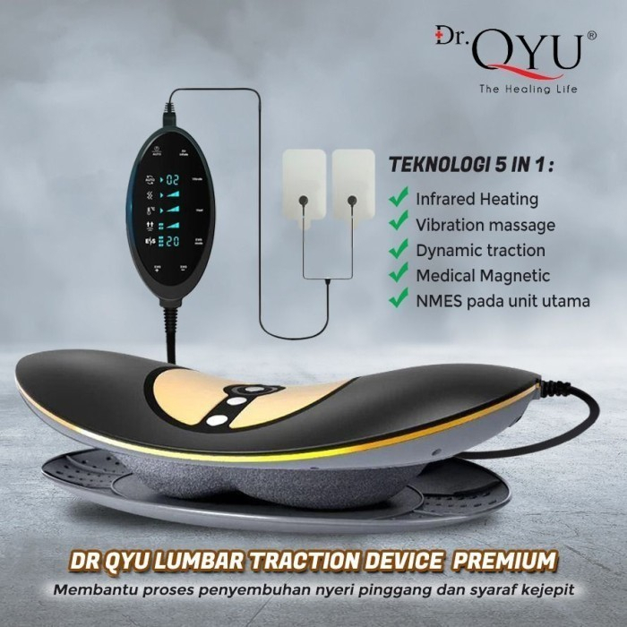 Dr. Qyu Lumbar Traction Device Premium Alat Terapi Saraf Kejepit Terjepit Nyeri Pinggang Original Bergaransi