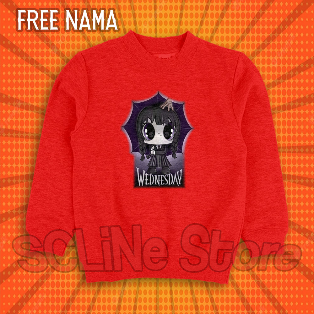 JAKET ANAK SWEATER ANAK KARAKTER WEDNESDAY
