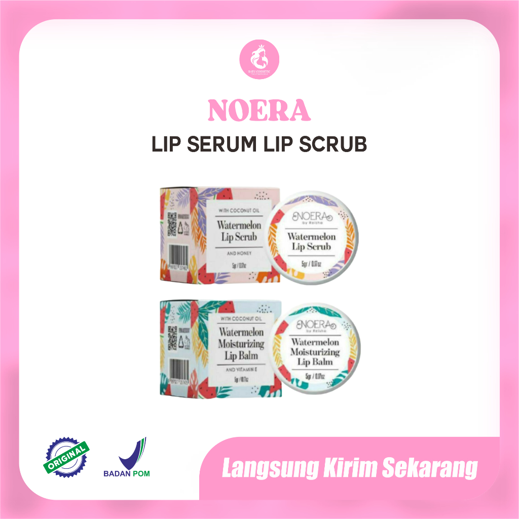 Noera Watermelon Moisturizing Lip Balm BPOM / Lip Scrub / pelembab bibir