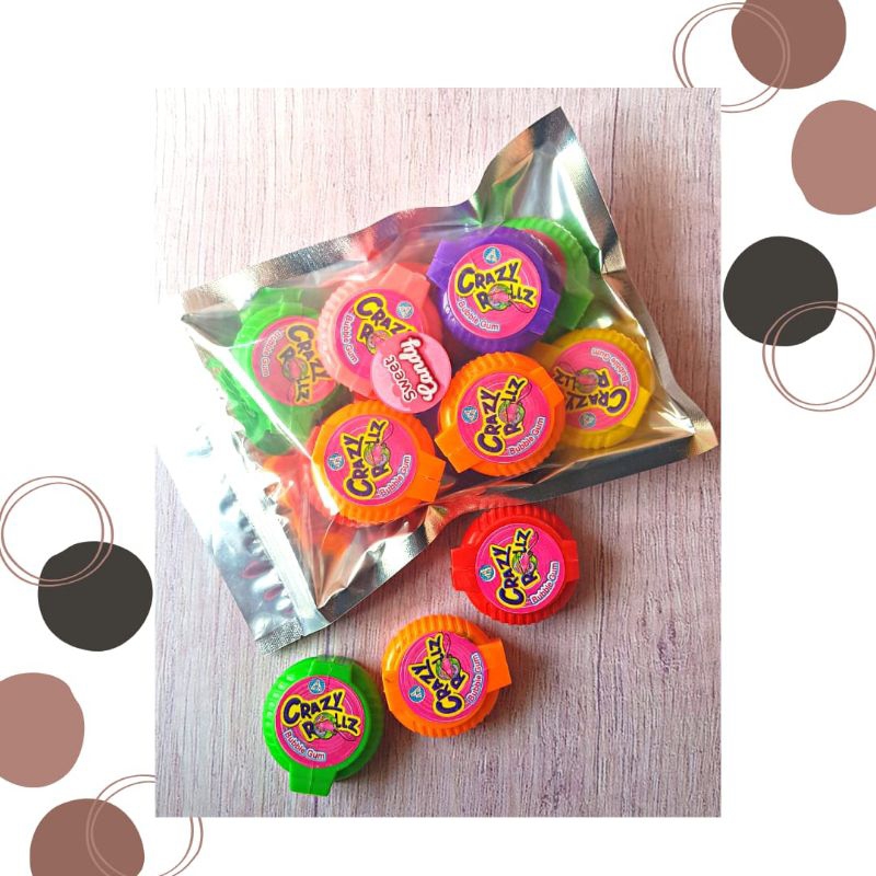 

TM | CRAZY ROLLZ | PERMEN | BUBBLE GUM | 10pcs | 100% ORIGINAL [ BISA COD ]