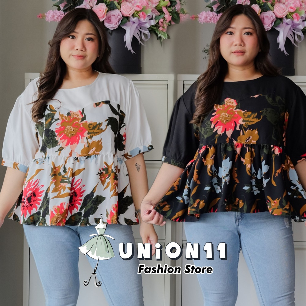 UNION11 - ATASAN JUMBO WANITA LD 120 / BLOUSE WANITA JUMBO XXXL  / ATASAN BIGSIZE WANITA IMPORT / BAJU JUMBO WANITA LOVI