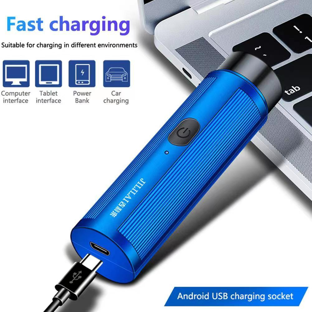 Alat Cukur Jenggot Elektrik Mini Portable USB Rechargeable Untuk Pria