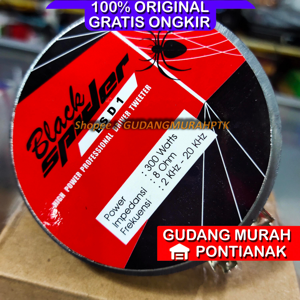 DRIVER TWEETER 300 WATT Magnet Besi TWITTER BLACK SPIDER TYPE BS D1 Blackspider 300W 300WATT KUALITAS ATAS