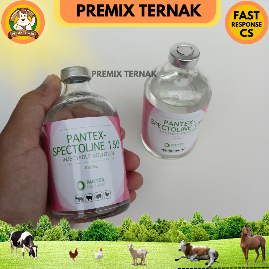 PANTEX SPECTOLIN 100ml - Obat Snot Cekrek Ngorok Ayam Ampuh - Like LS Injection Interspectin L Lincospecs