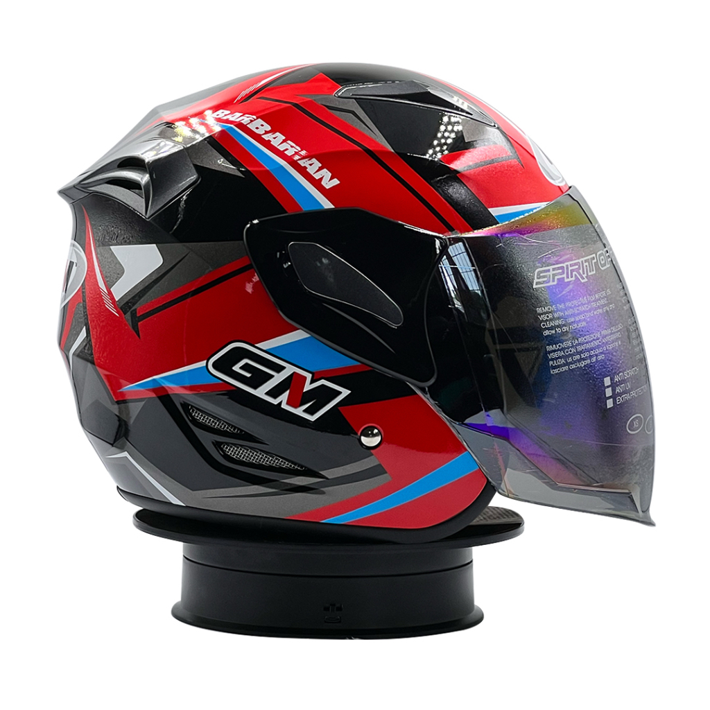 Helm GM Fighter Barbarian Black Red