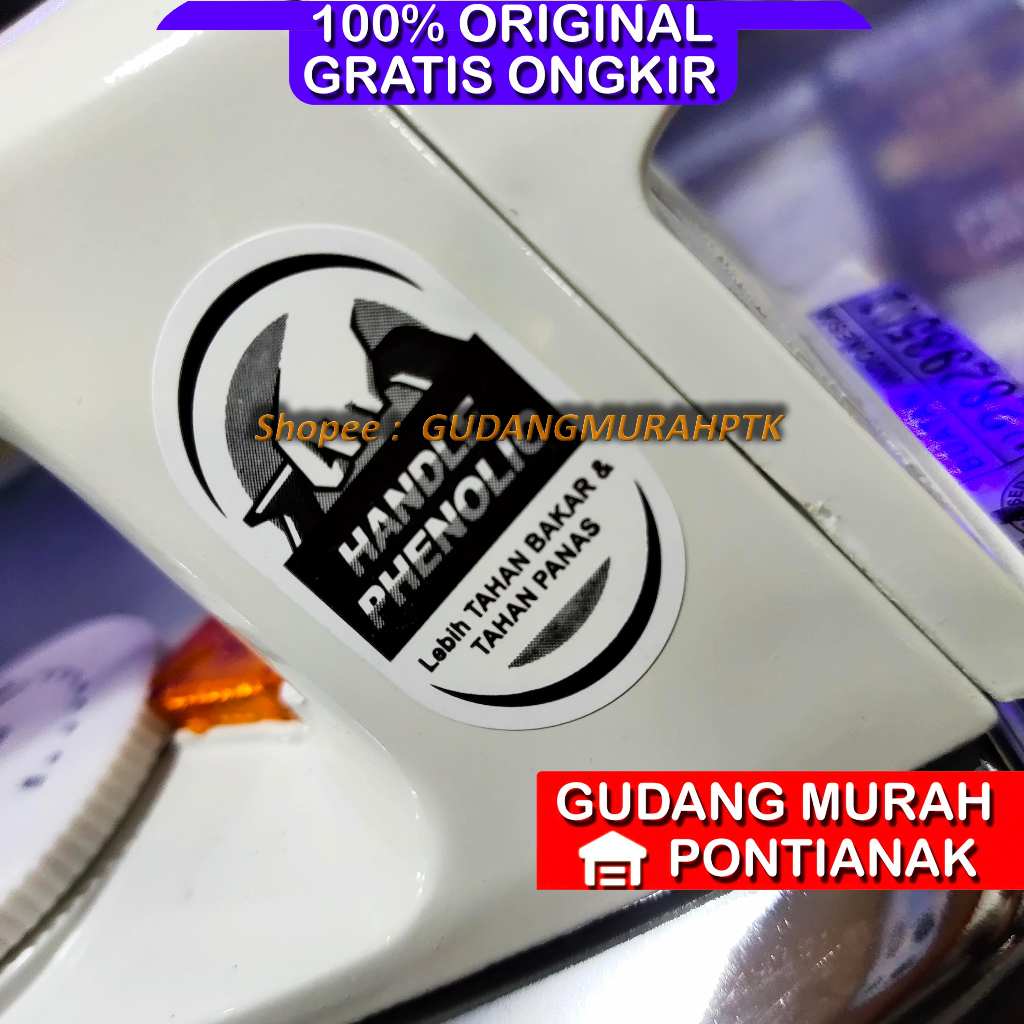 Setrika Maspion HANDLE PHENOLIC LEBIH TAHAN BAKAR Dan TAHAN PANAS EASY GLIDE HA-120 HA120 Anti Lengket