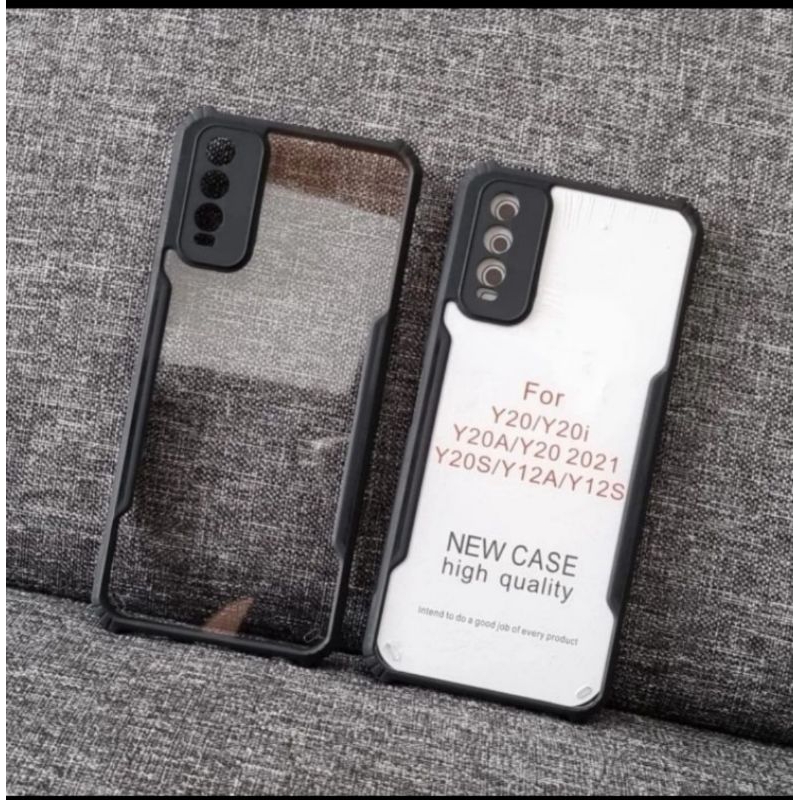 Case Vivo Y20 2021 Y12s Y30 Y15s 2021 Y01 Y17 Y12 Y15 Y12 Y11 4G Casing Fusion Armor Acrylic Anticrack Xundd Armor Shockproof