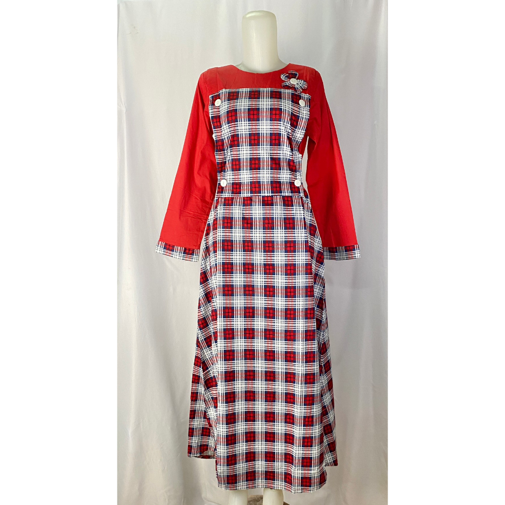 The.Epilog | Dress Gamis Wanita Katun Kotak-Kotak| Gamis Wanita | Gamis Kotak-Kotak | Gamis Katun