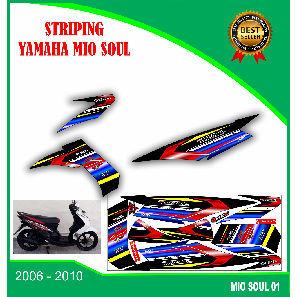 STIKER STRIPING LIST YAMAHA MIO SOUL KARBU 2006-2010