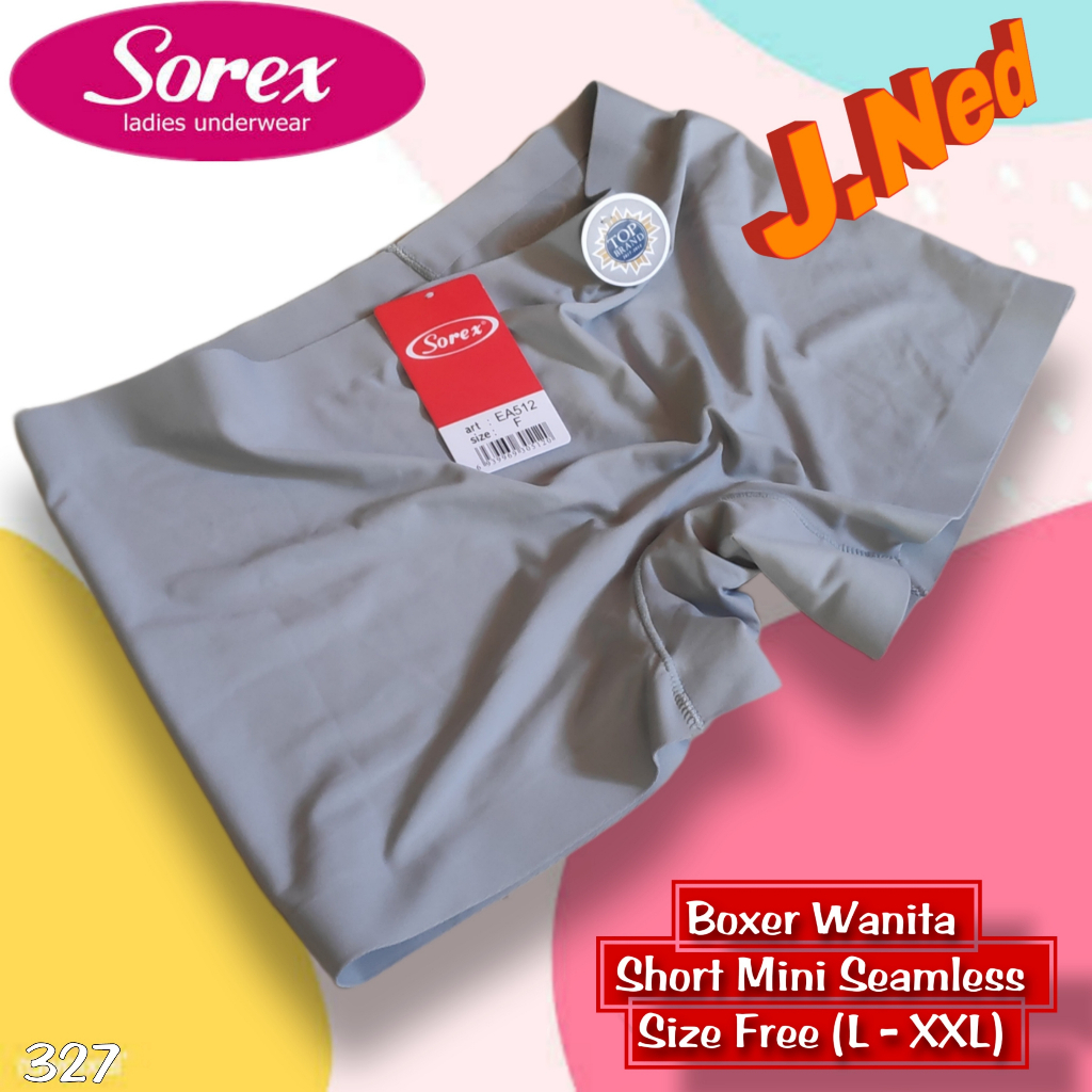 J327 CELANA SHORT WANITA BOXER SEAMLESS SOREX ALL SIZE FIT L to XL