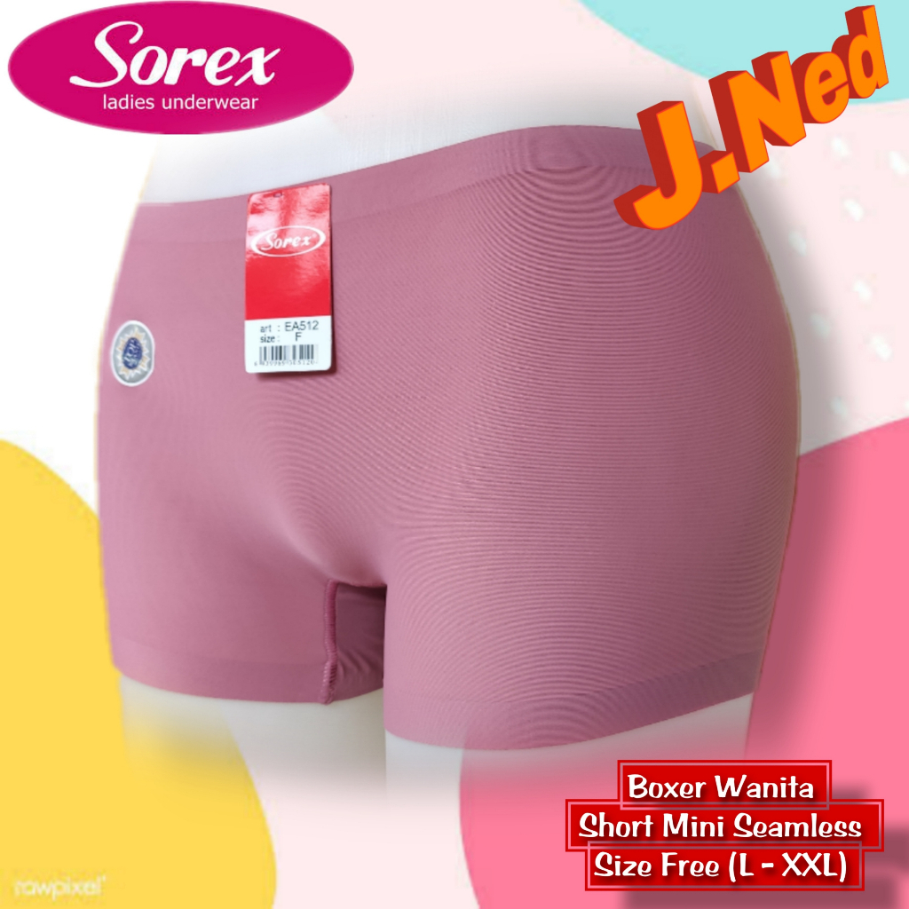 J327 CELANA SHORT WANITA BOXER SEAMLESS SOREX ALL SIZE FIT L to XL