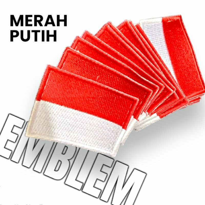 Indonesia Emblem Bordir Bendera Merah Putih