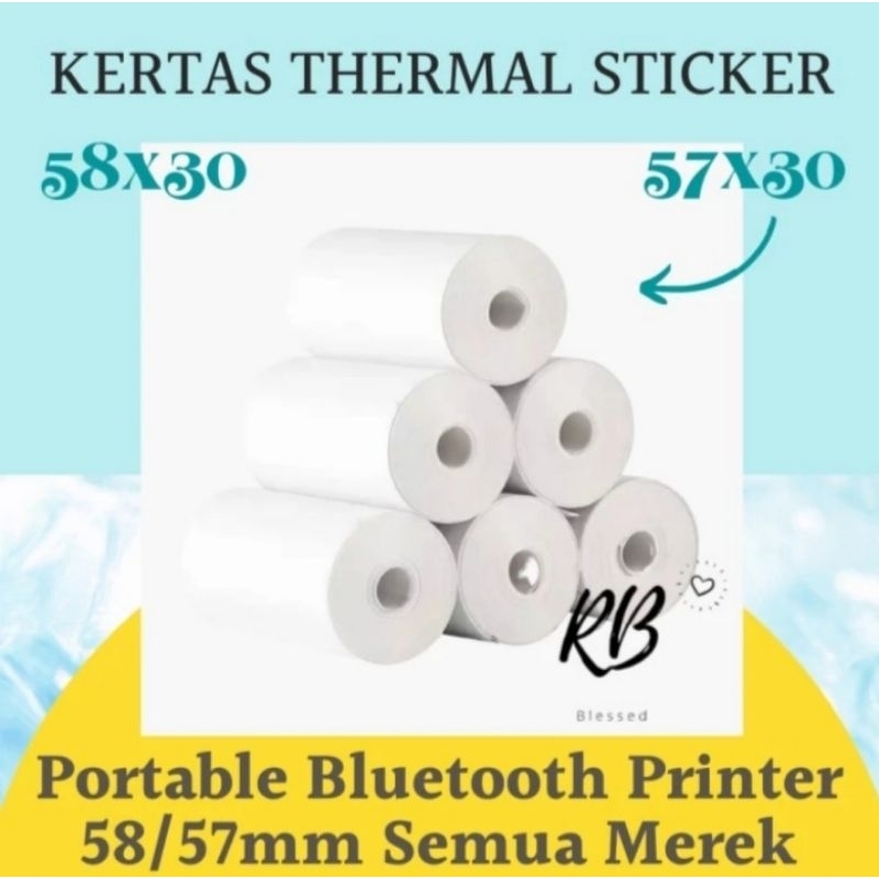 

Kertas stiker label thermal 57/58x30