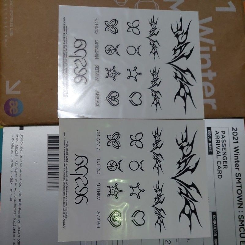 Aespa Official Tattoo Sticker Savage Album ( Get 2pcs )