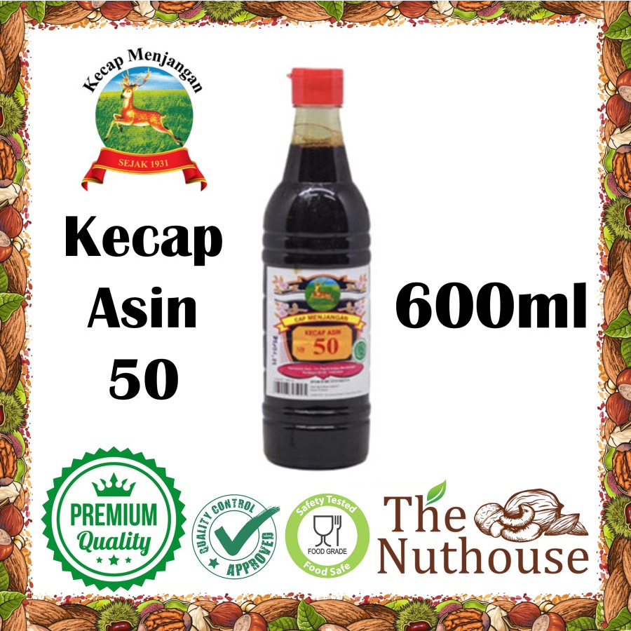 600ml Kecap Asin Cap Menjangan No. 50