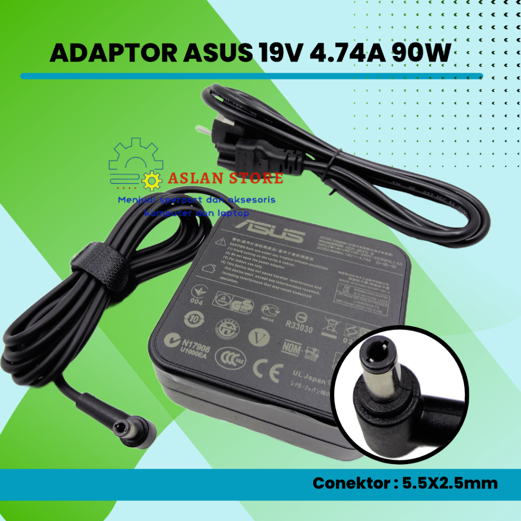 AC Power Adapter 19V 4.74A 90W Charger Adaptor Laptop ASUS K45VD X450JB K55A K53S K55VD ASUS N55SL N75 N75E N75S N75SF U46JC U46S U46SD U46SV Notebook