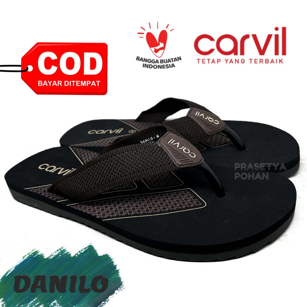 Sandal Pria UKURAN JUMBO Carvil Original Anti Air - Sendal Carvil Pria Original - Horison