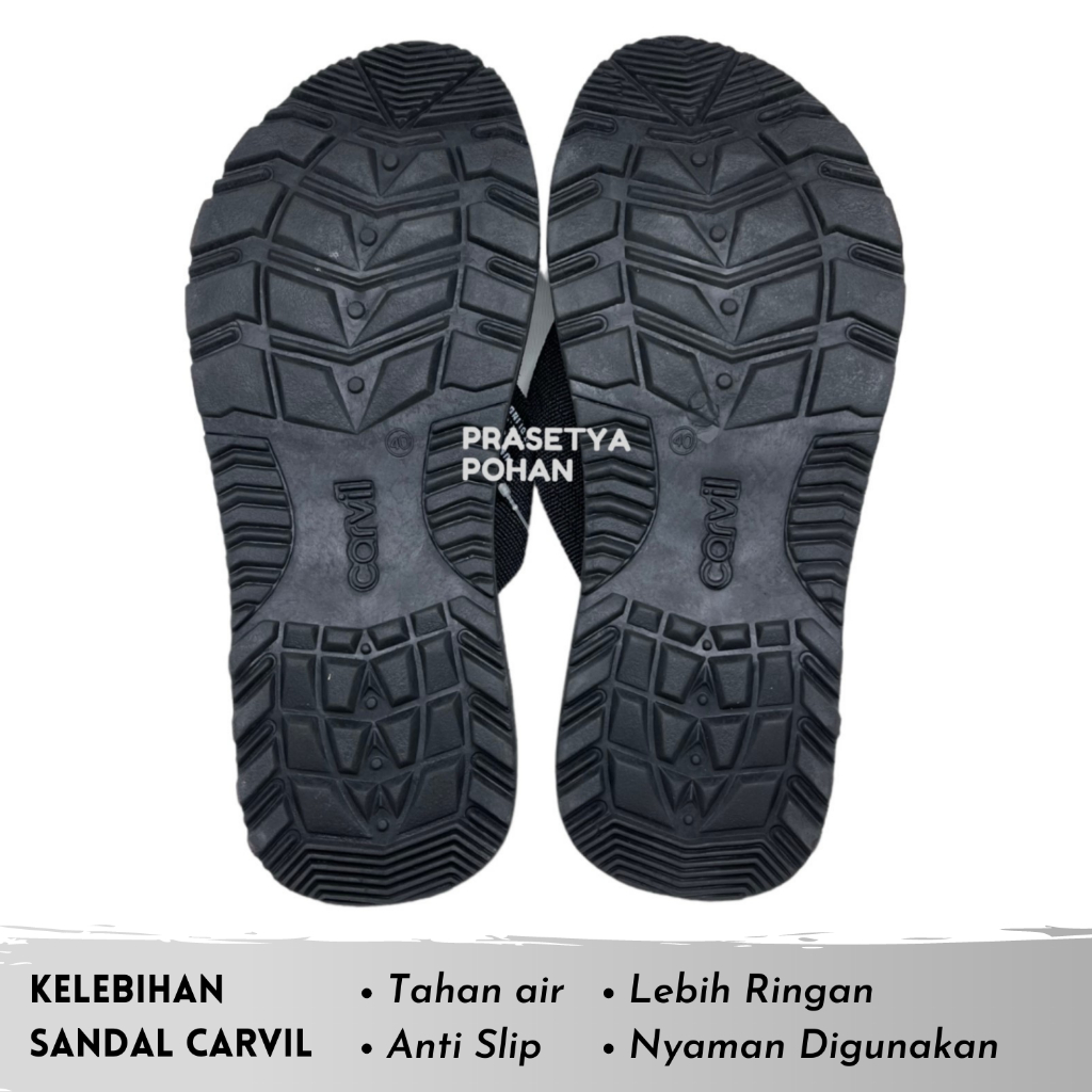 Sandal Pria UKURAN JUMBO Carvil Original Anti Air - Sendal Carvil Pria Original - Horison