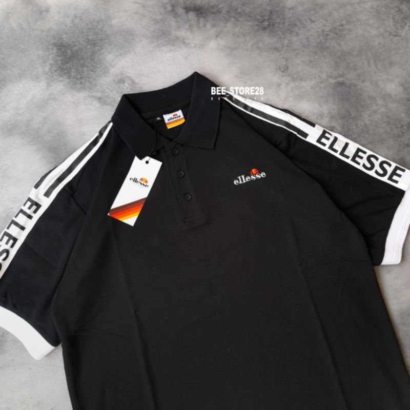 POLO SHIRT ELL3SS3 TAPED AUTHENTIC PREMIUM BAHAN LACOS24S