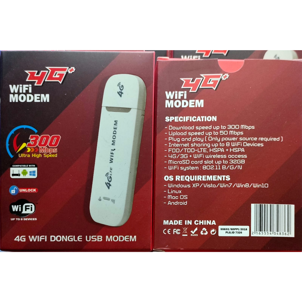 Usb MODEM wifi 4G LTE Telkomsel FLASH 300Mbps Unlock GSM