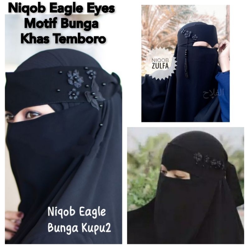 Baru Cadar/ Niqob Bandana Eagle Eyes Motif Bunga Khas Temboro