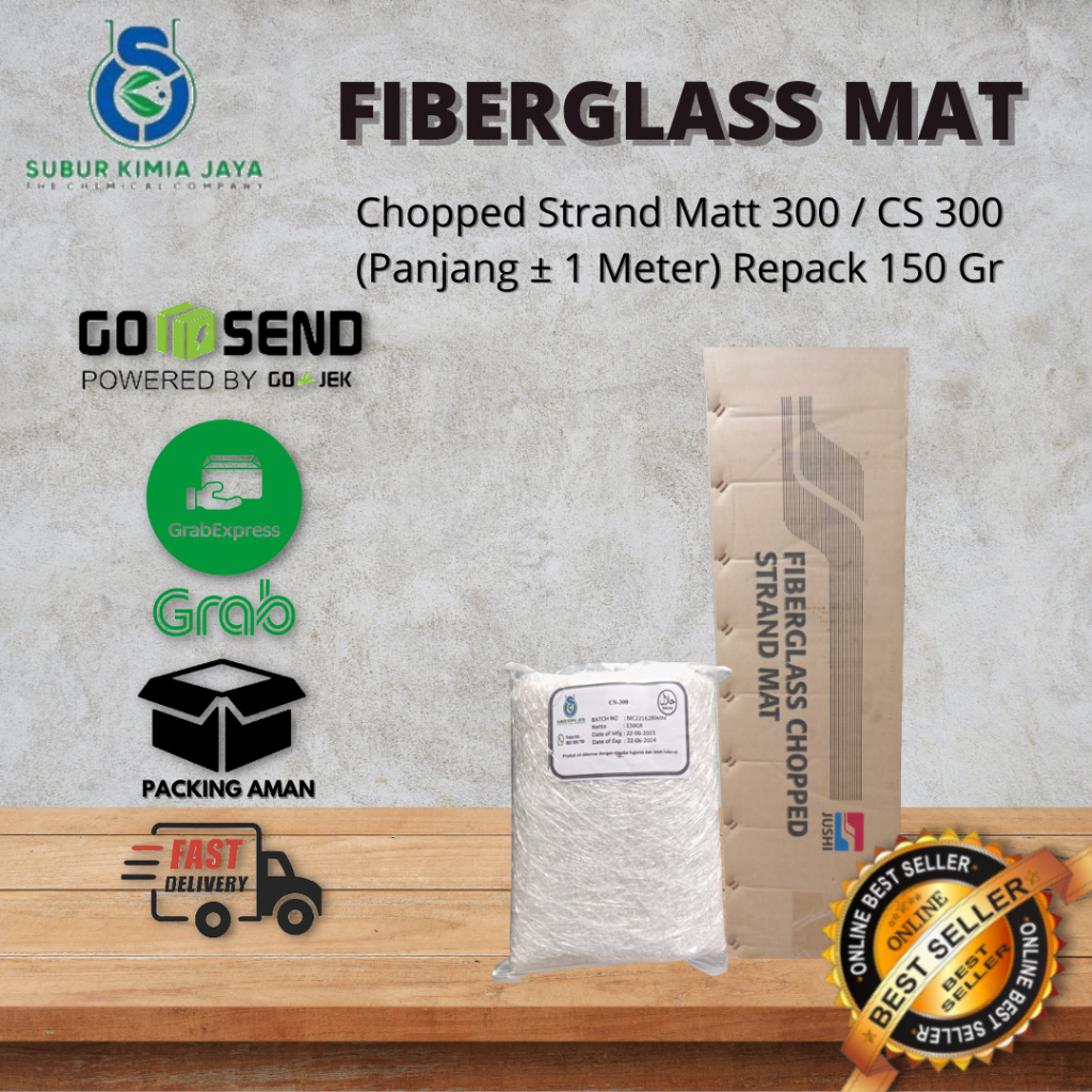

Serat Fiber Aquaproof - Fiberglass Matt - Fiberglass - 150 GR Premium