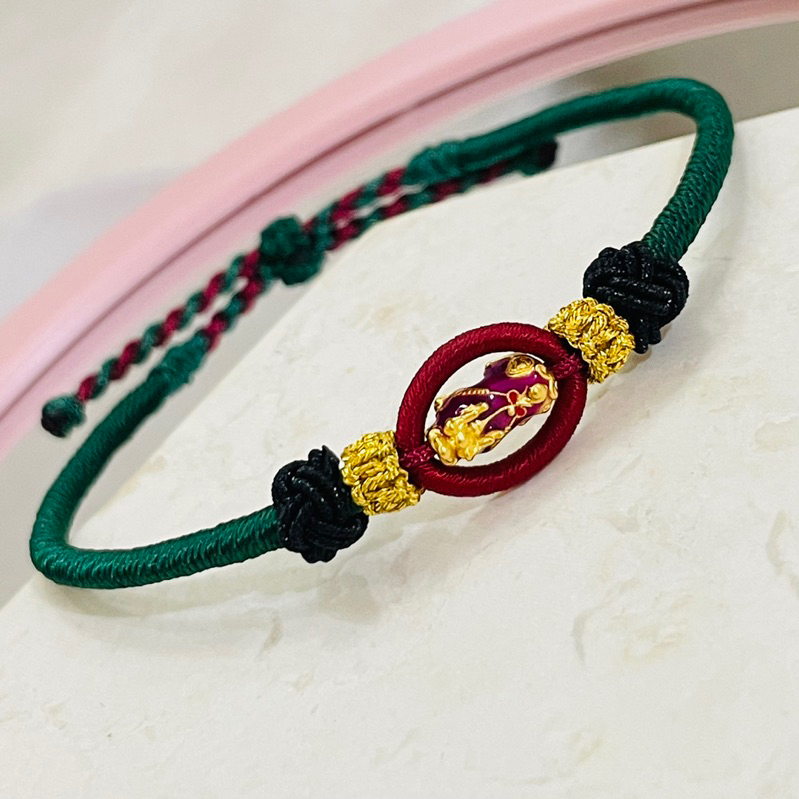 GELANG PIXIU GELANG CHARM 24K GELANG EMAS MURNI 999,9 GELANG HOKI CHARM HONGKONG GELANG TALI VARIASI