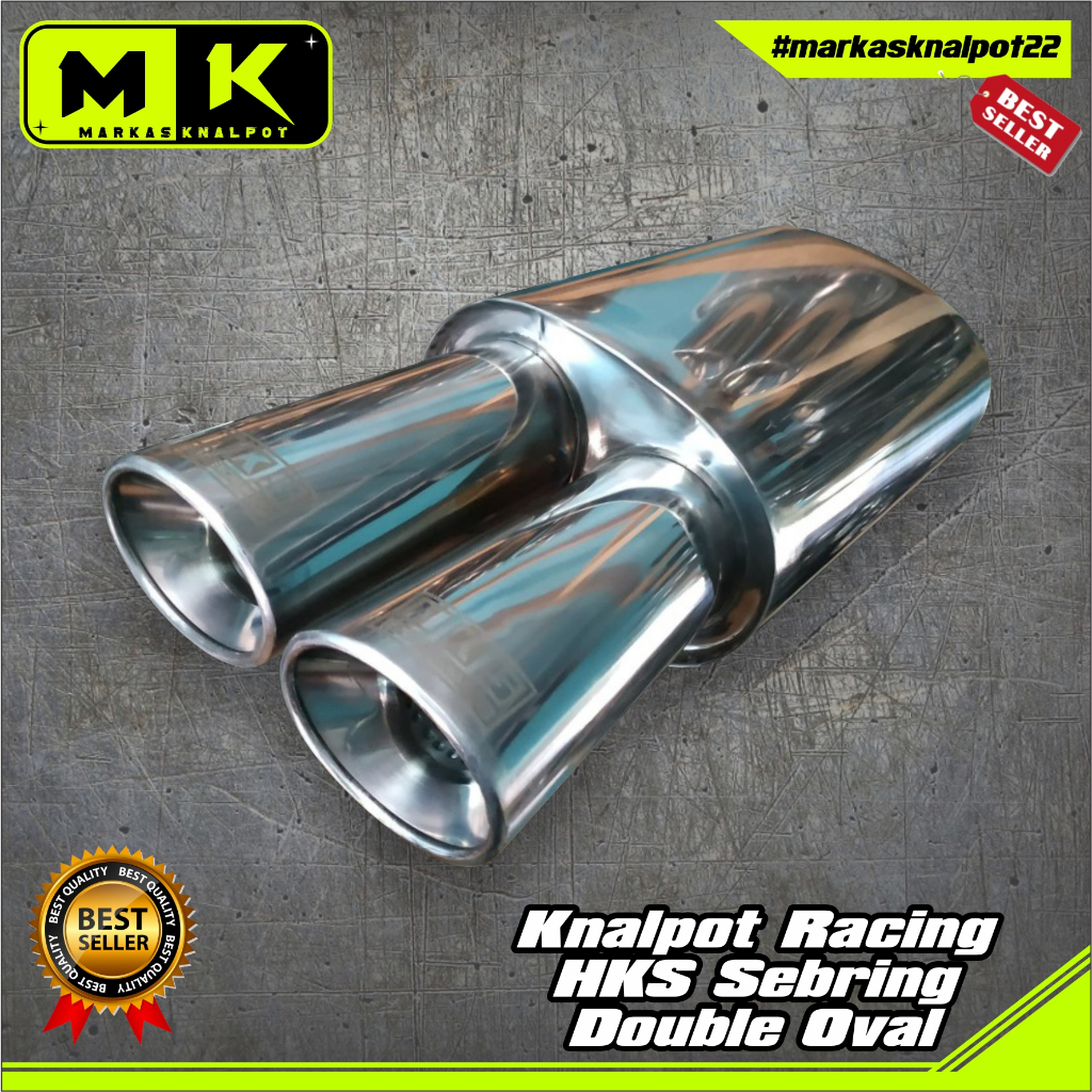 Knalpot Racing Mobil HKS Sebring Double Oval KNALPOT BERKUALITAS