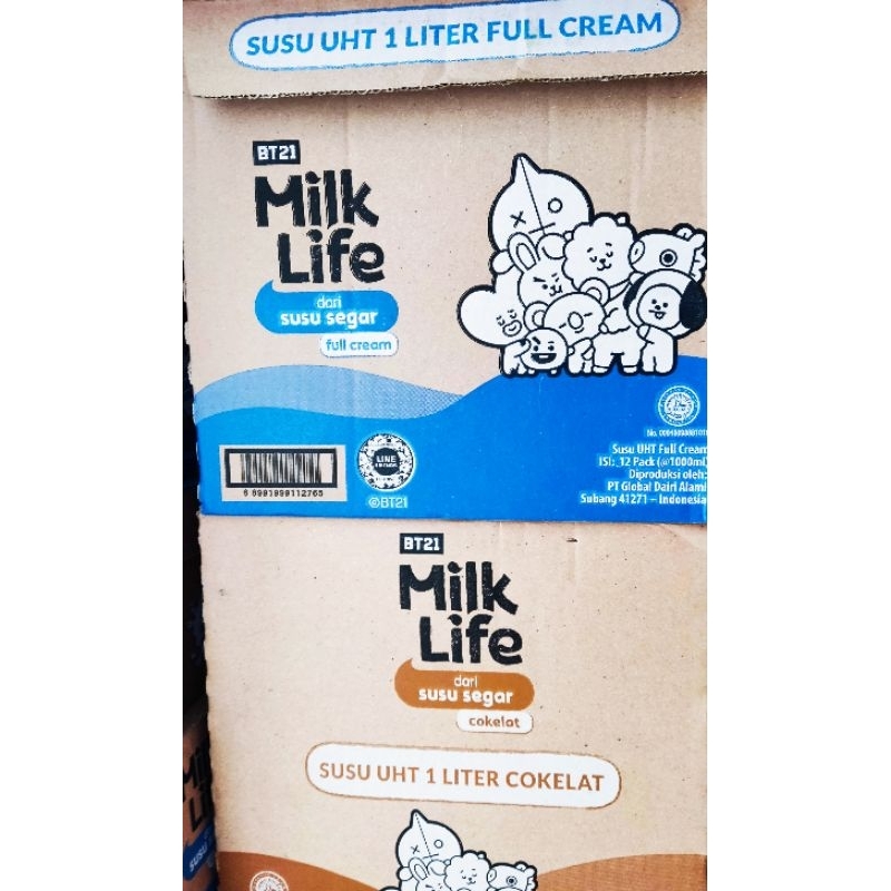 surabaya dus susu cair uht milk life 1L 1 liter 1 L