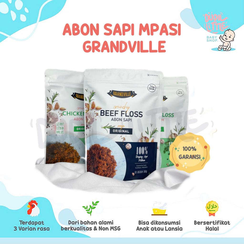 Grandville Abon Sapi/Ayam Crunchy untuk MPASI bayi