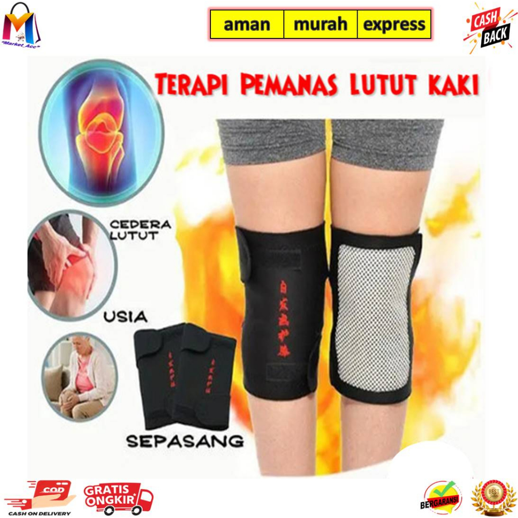 Sabuk Terapi Lutut Magnetic Therapy Self Heating Knee Pads / Alat Therapy Lutut