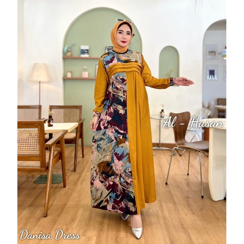 DANISA DRESS by Alhasan / GAMIS POLO LINEN PREMIUM / DRESS LEBARAN VIRAL