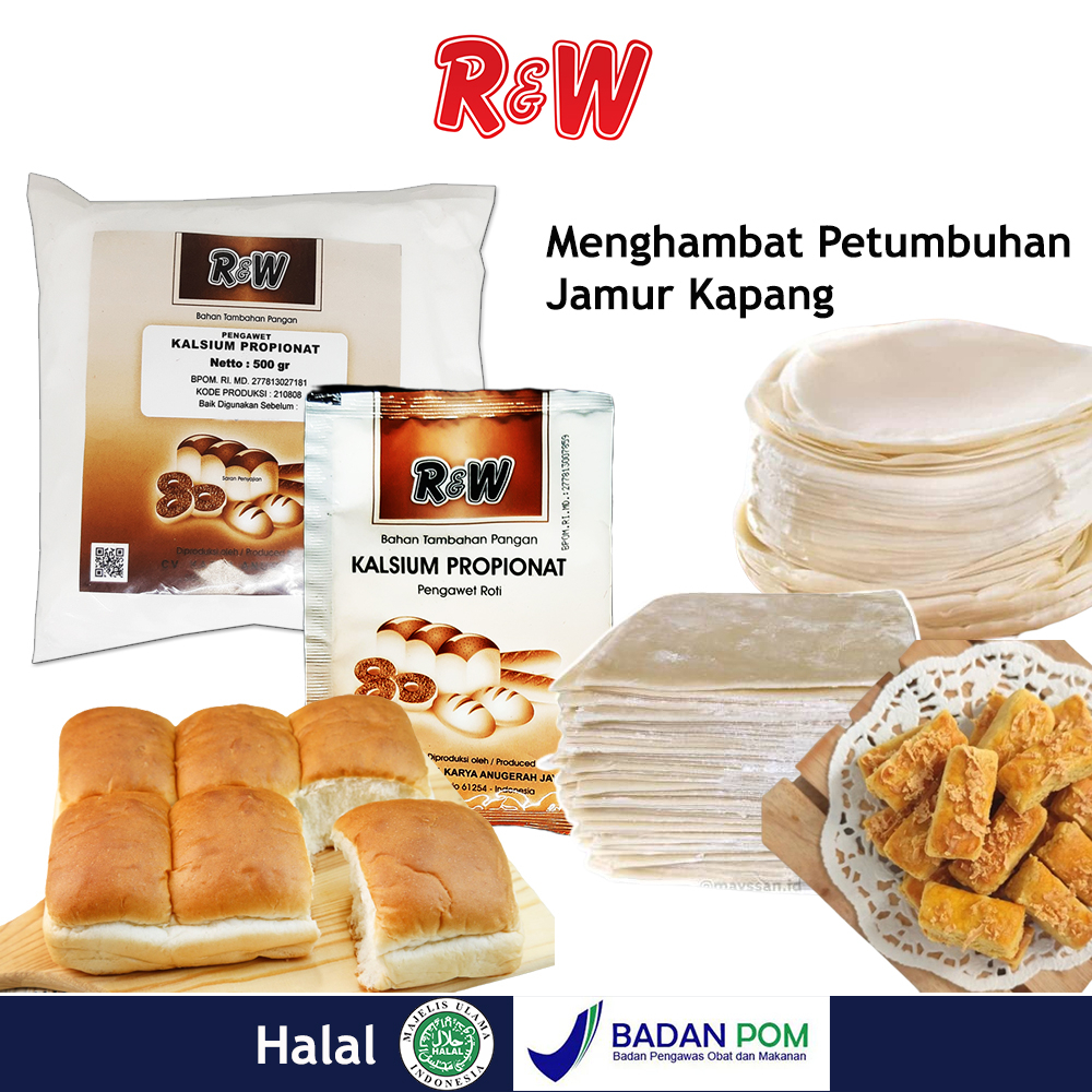 Kalsium Propionat Pengawet Roti Kue Kering Rajawali R&amp;W RW 500 g