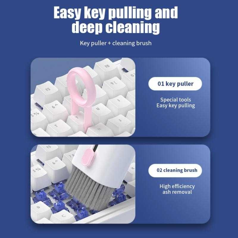 QUEEN Cleaning Tools Brush set 7in1 Multifungsi Pembersih Keyboard Earphone