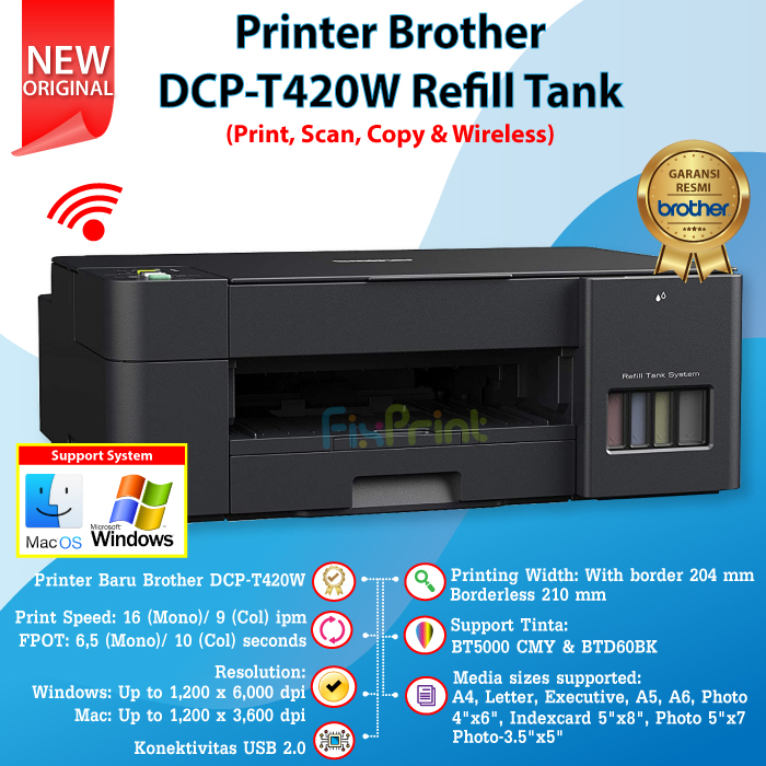 Printer Brother DCP-T420W DCP T420W WiFi Wireless Print-Scan-Copy