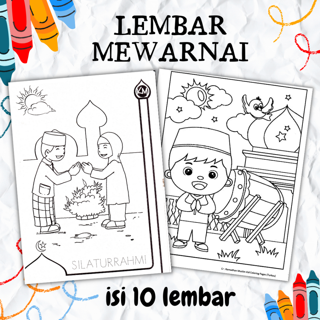 

Lembar Mewarnai Anak - SERI MUSLIM(10 LEMBAR)